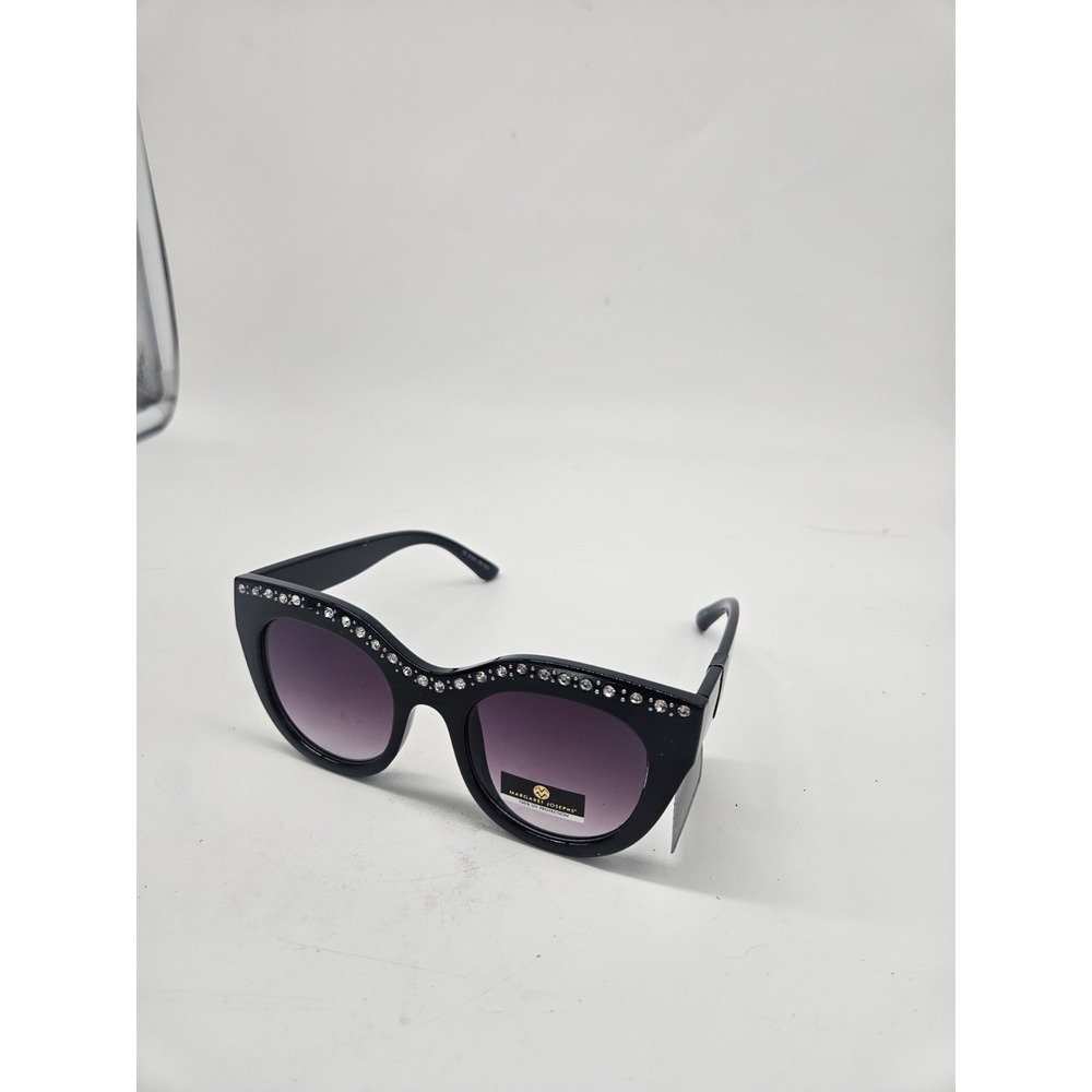 Margaret Josephs Rhinestone Black Frame Sunglasses
